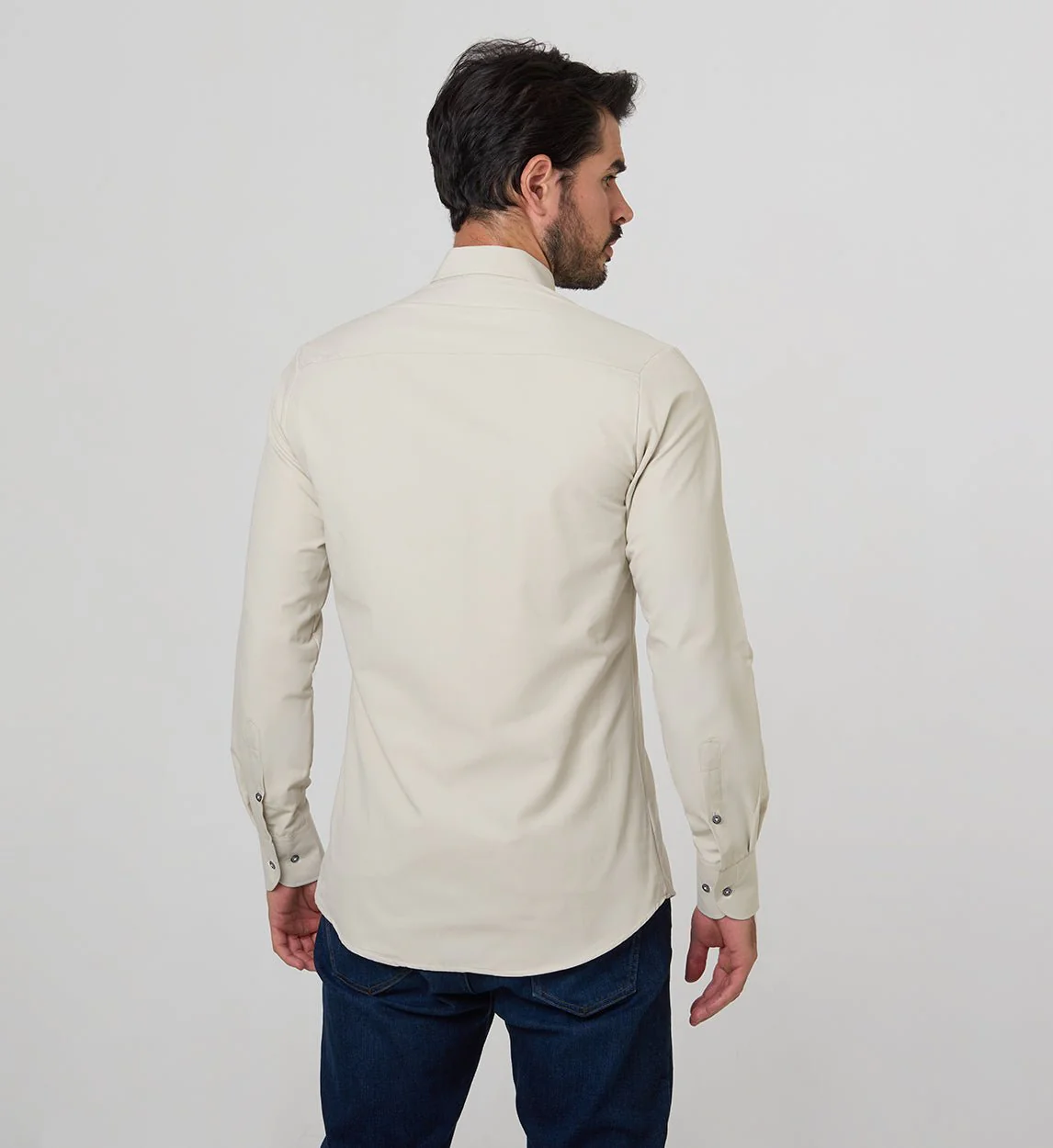 Camisa Antisudor Casual Marfil - Image 5