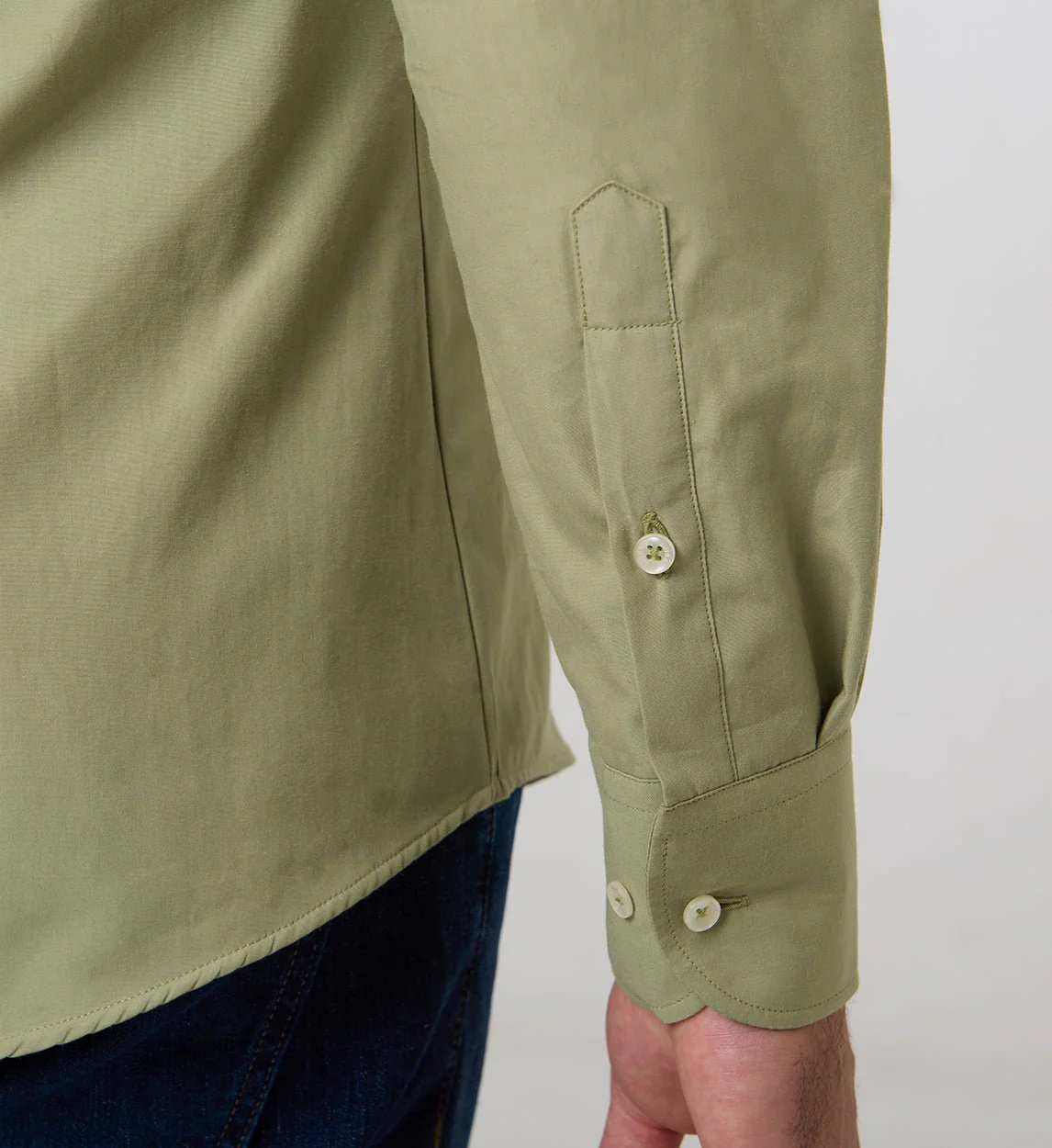 Camisa Antisudor Casual Verde Oliva - Image 6