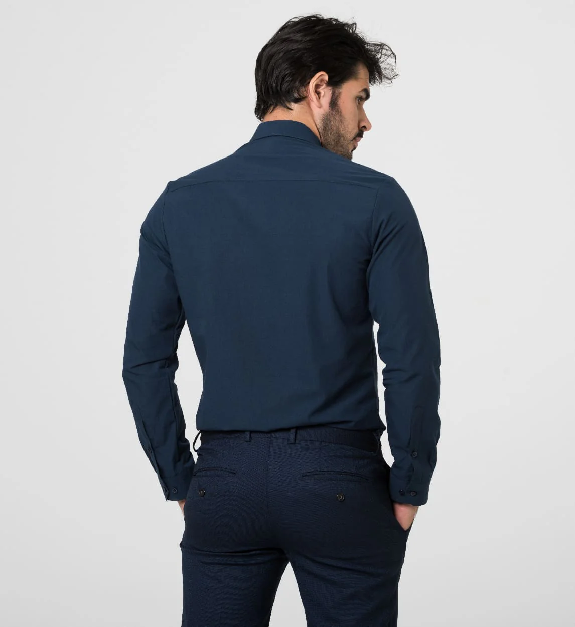 Camisa Antisudor Business Azul Marino - Image 5